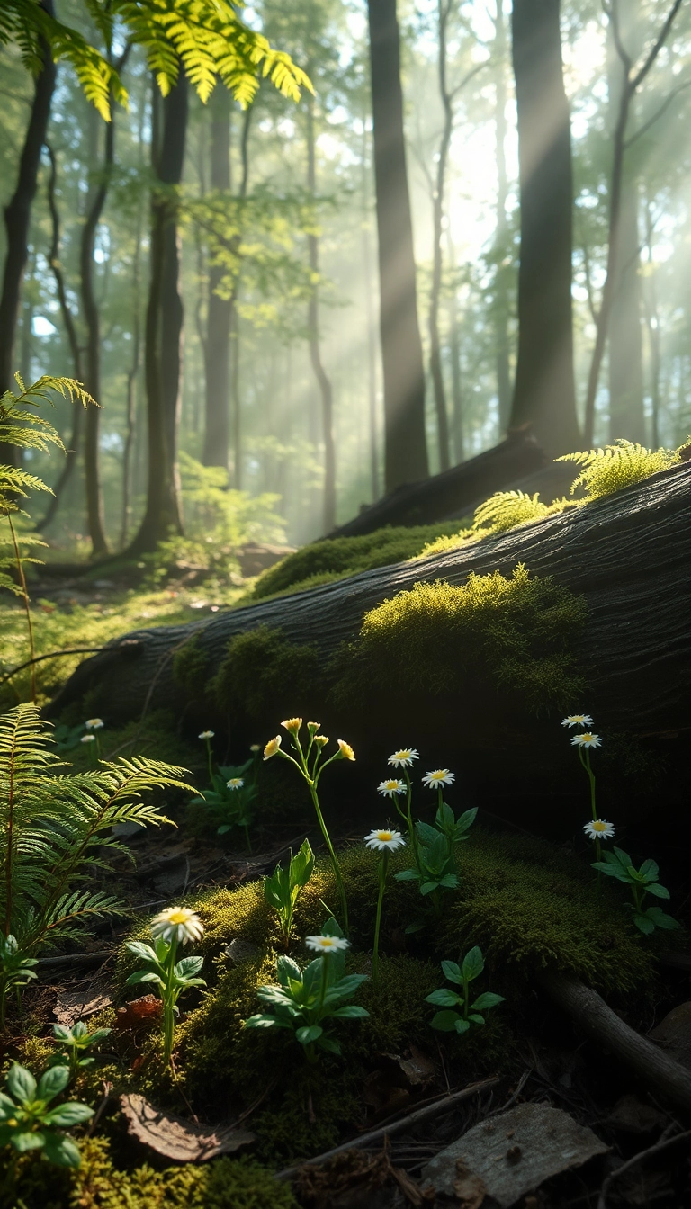 HD iPhone AI Spring Forest Floor Captivating Wallpaper